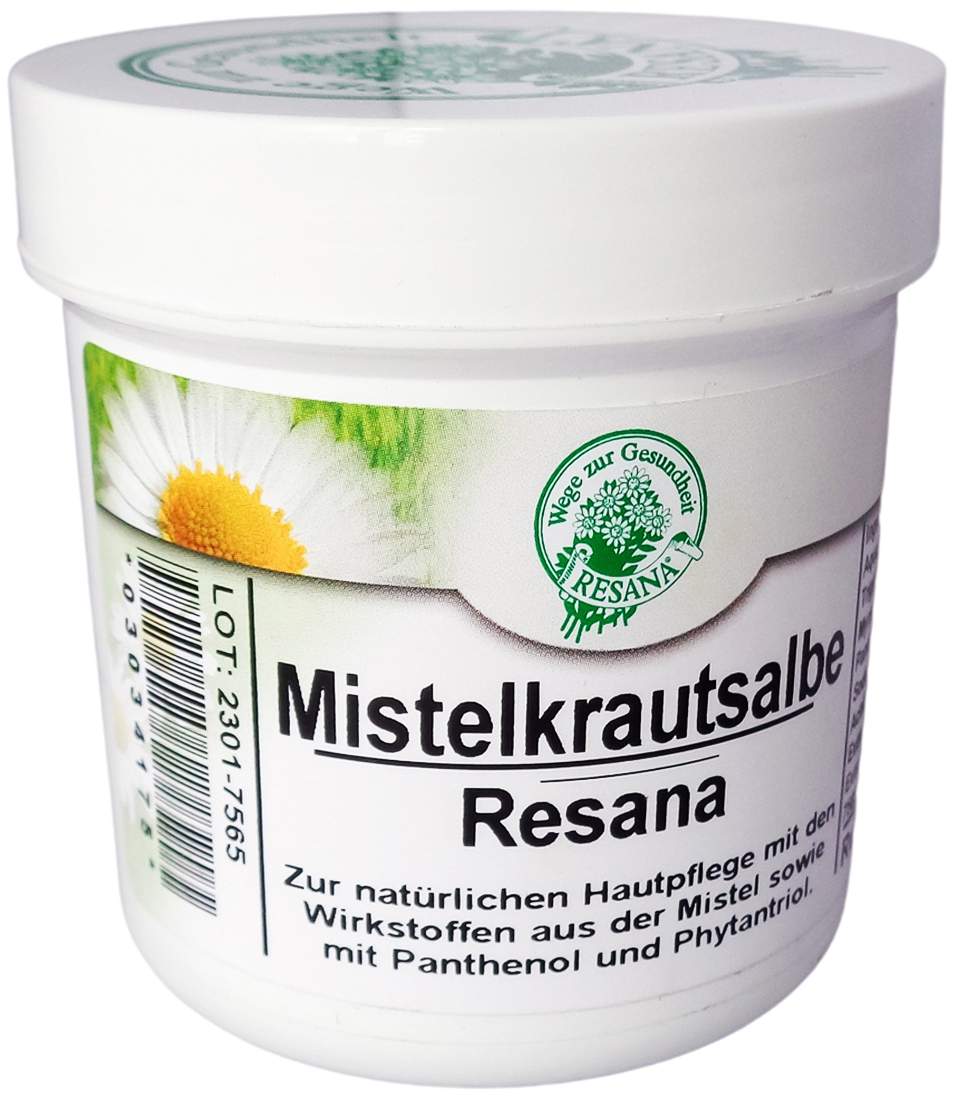 Resana Mistelkraut Salbe 100 ml Natürliche Pflege Hautirritationen Gelenkbeweglichkeit Rheumatische Beschwerden Gelenkunterstützung Heilpflanzen Resana Mistelkraut Salbe 100 ml Natürliche Pflege Hautirritationen Gelenkbeweglichkeit Rheumatische Beschwerden Gelenkunterstützung Heilpflanzen